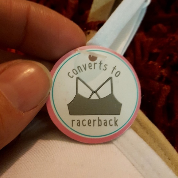 Girls Lace Trim White Racerback Training Bra - Picture 4 of 7